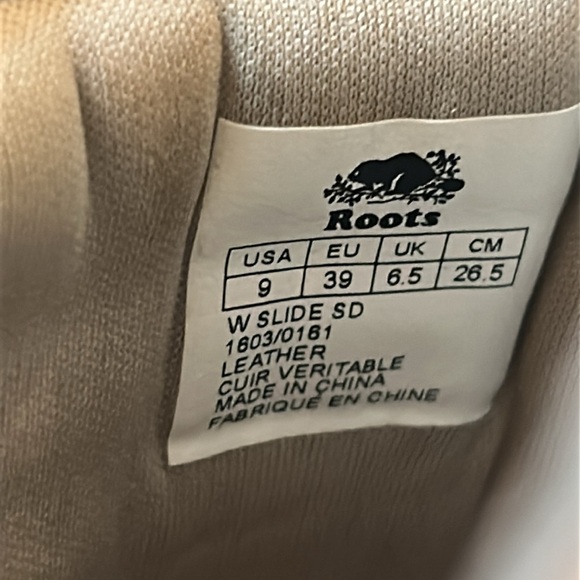 Roots Suede Quilted Slide Sandals Taupe Women Size 9 - Picture 6 of 13